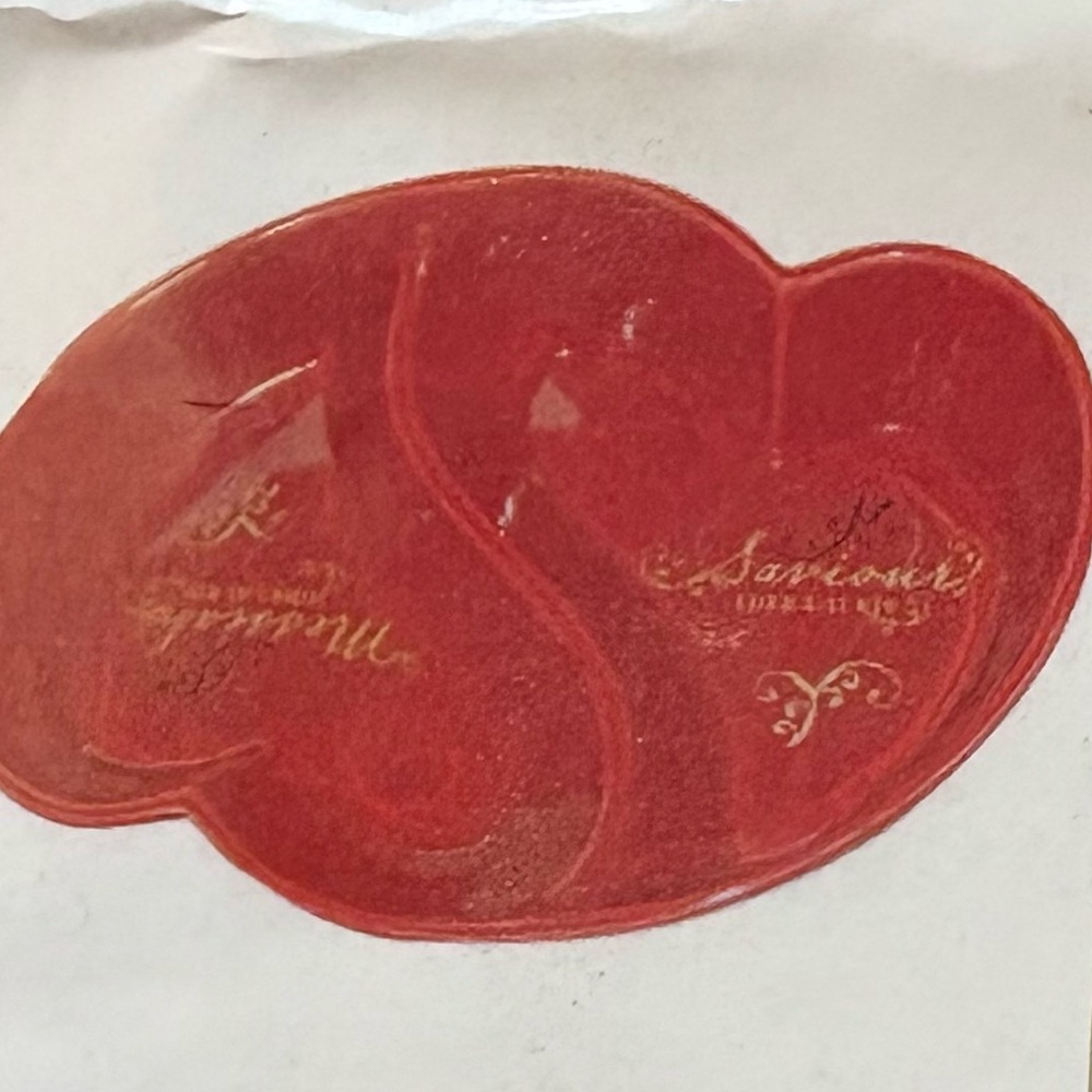 DaySpring “Love Came Down” Red Heart-Shaped Divided Dish